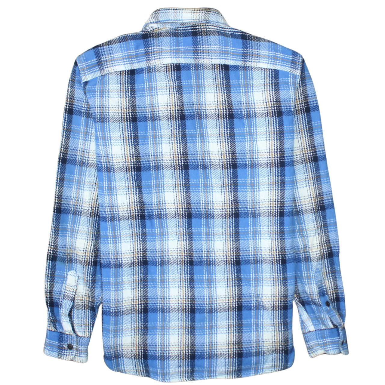 GAP Men's Blue Plaid Flannel Button-Up Shirt Size S Regular Fit