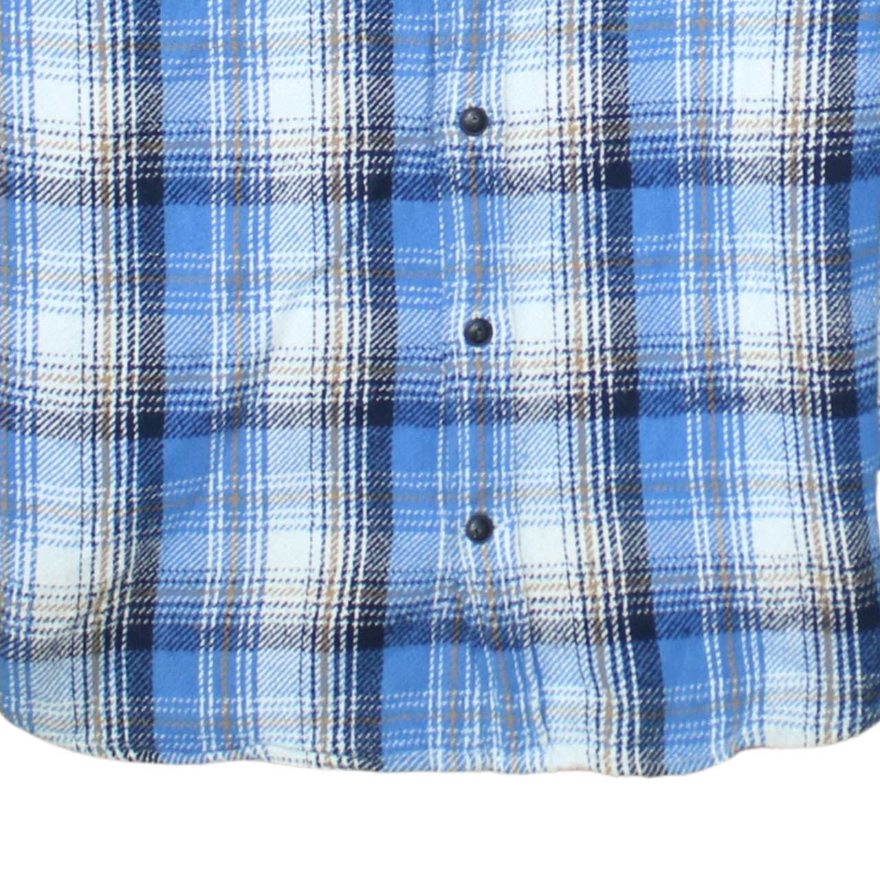 GAP Men's Blue Plaid Flannel Button-Up Shirt Size S Regular Fit