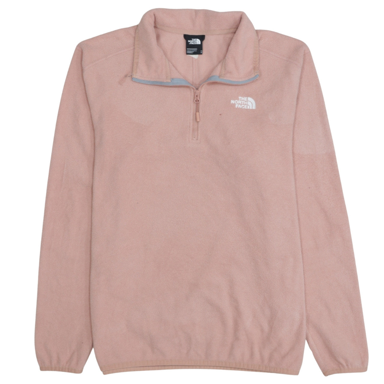 The North Face Women Pink Fleece 1/4 Zip Pullover Sweatshirt M
