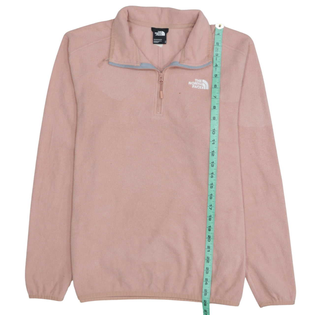 The North Face Women Pink Fleece 1/4 Zip Pullover Sweatshirt M