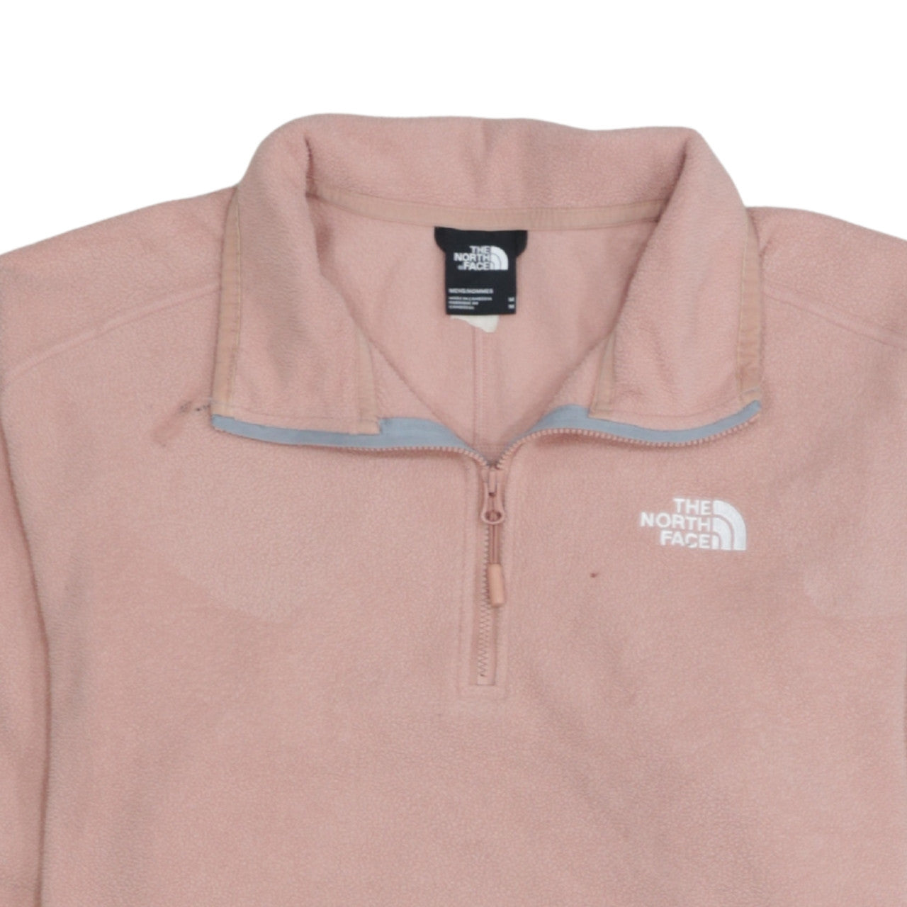 The North Face Women Pink Fleece 1/4 Zip Pullover Sweatshirt M