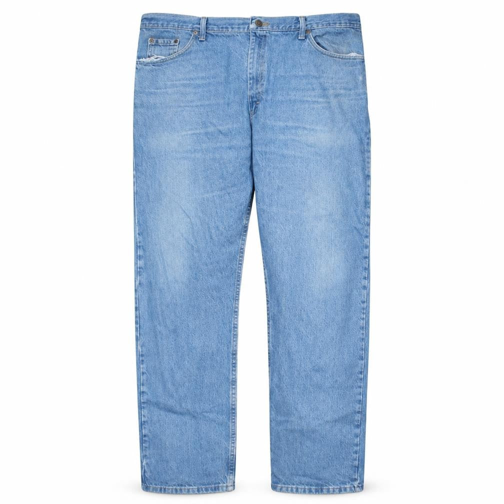 Wrangler Men's Blue 42x32 Regular Fit Straight Denim Jeans