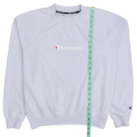 Champion Women White Small Crew Neck Pullover Sweatshirt