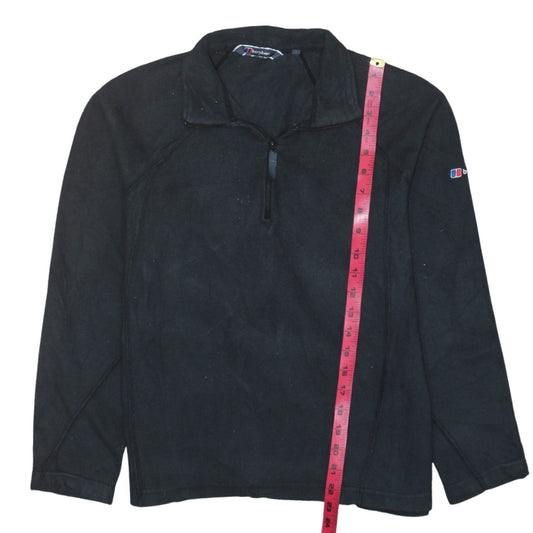 Berghaus Womens Black Size 12 Half Zip Fleece Jacket Hiking Top