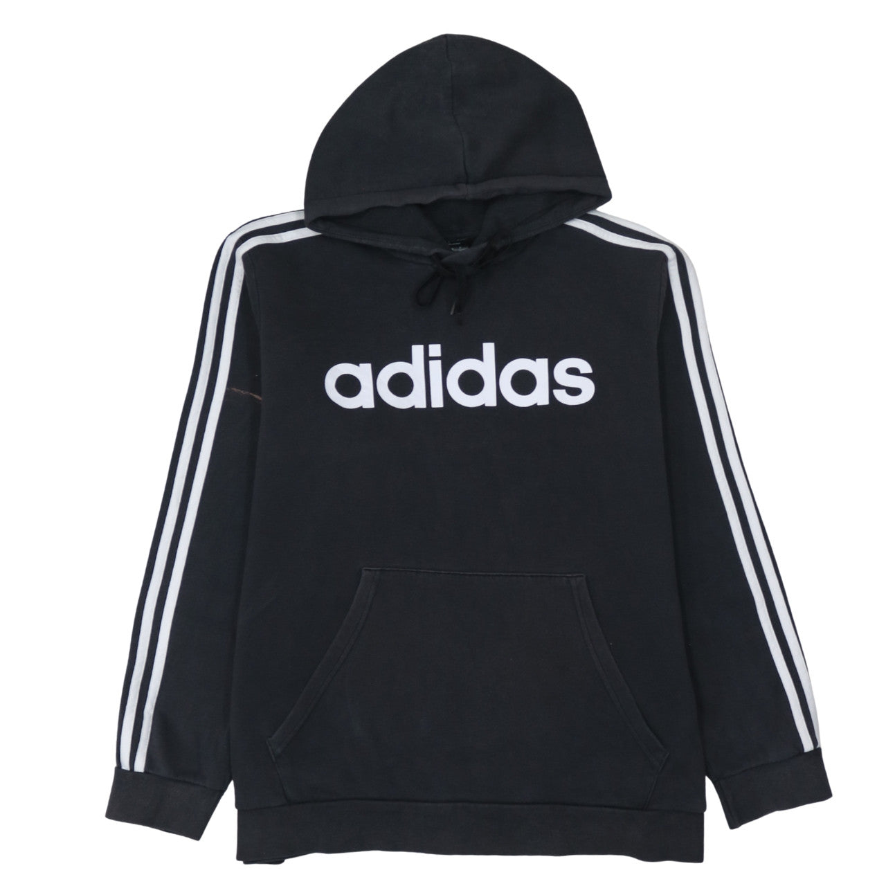 Adidas Men Black XL Pullover Hoodie Fleece Logo Sweatshirt