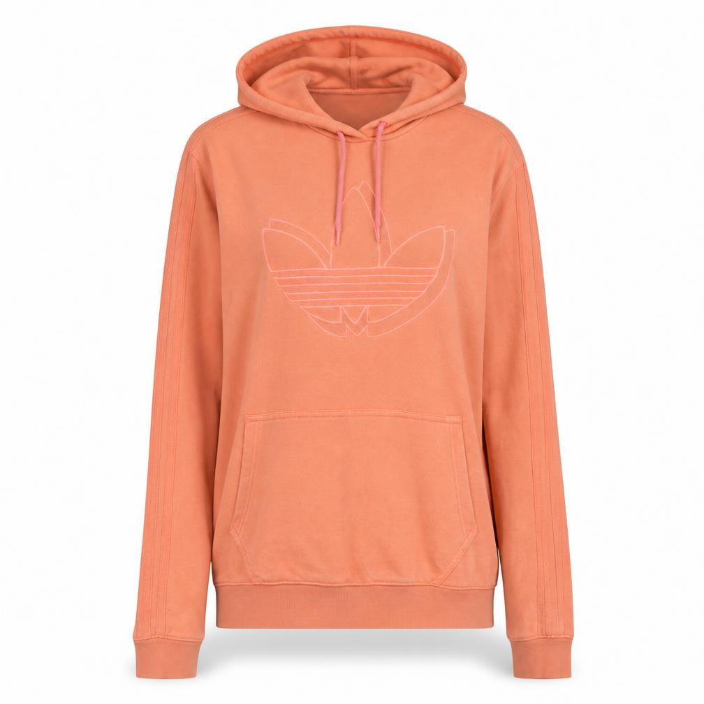 Adidas Women’s Coral Pink Hoodie Small Cotton Pullover with Logo