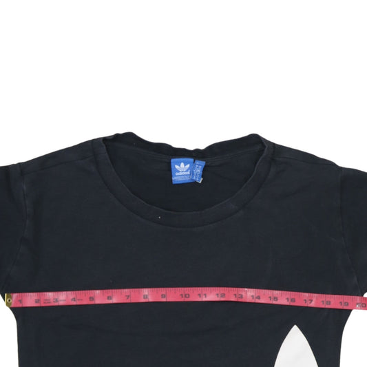 Adidas Womens Black Crew Neck Pullover Sweatshirt Size XS