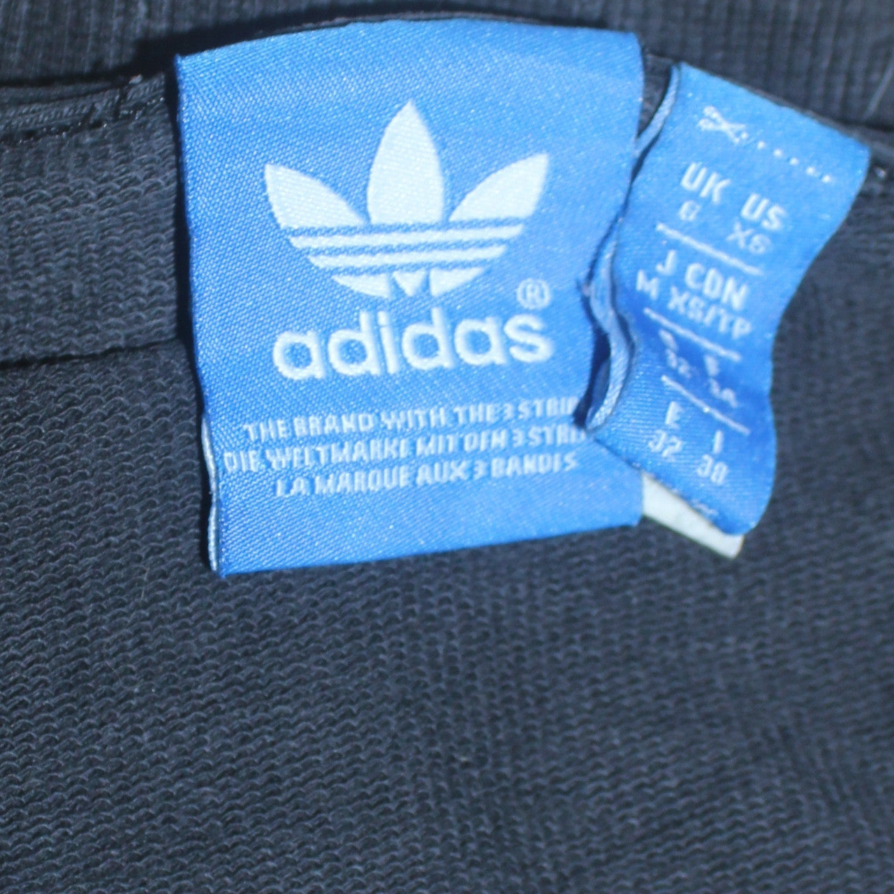 Adidas Womens Black Crew Neck Pullover Sweatshirt Size XS