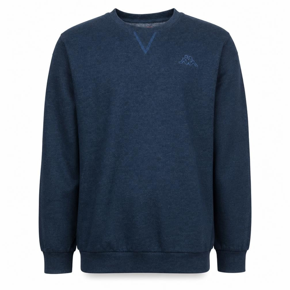 Kappa Men’s Blue 2XL Pullover Sweatshirt Crew Neck Logo Sportswear