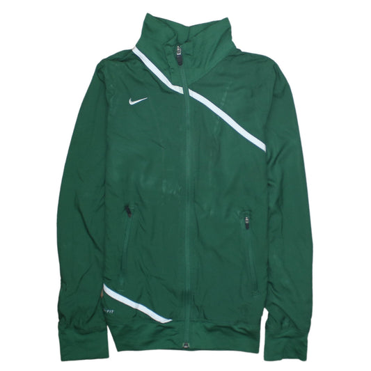 Nike Boys Green Dri-FIT Track Jacket Size 16 Years Full Zip Sports Top