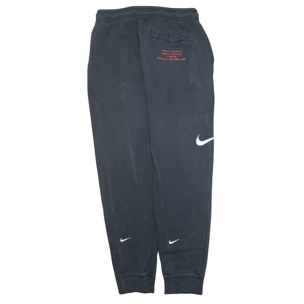 Nike Men Black Fleece Jogger Sweatpants M Regular Fit Activewear