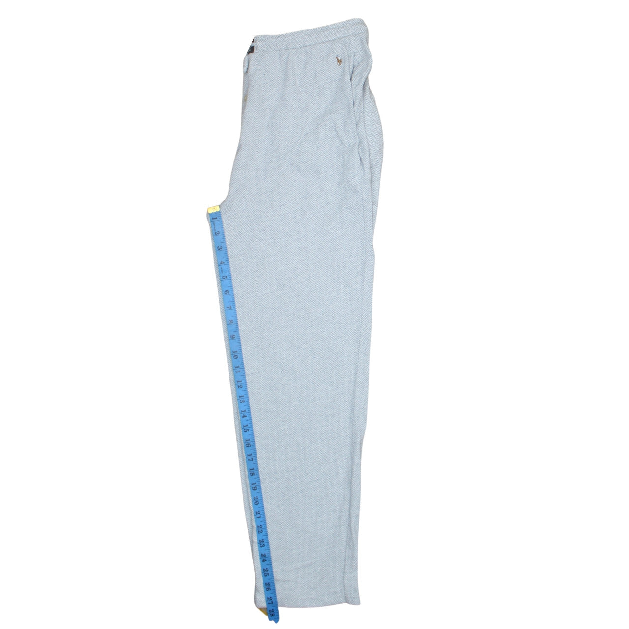 Ralph Lauren Men’s Grey Cotton Herringbone Drawstring Sweatpants L