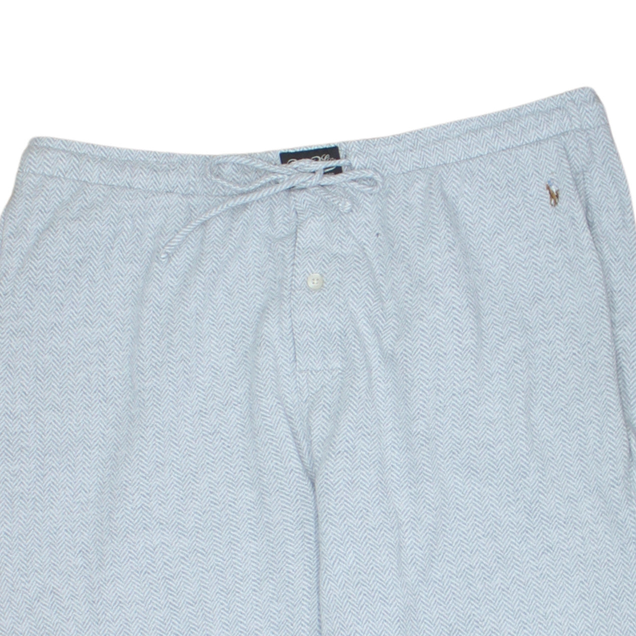 Ralph Lauren Men’s Grey Cotton Herringbone Drawstring Sweatpants L