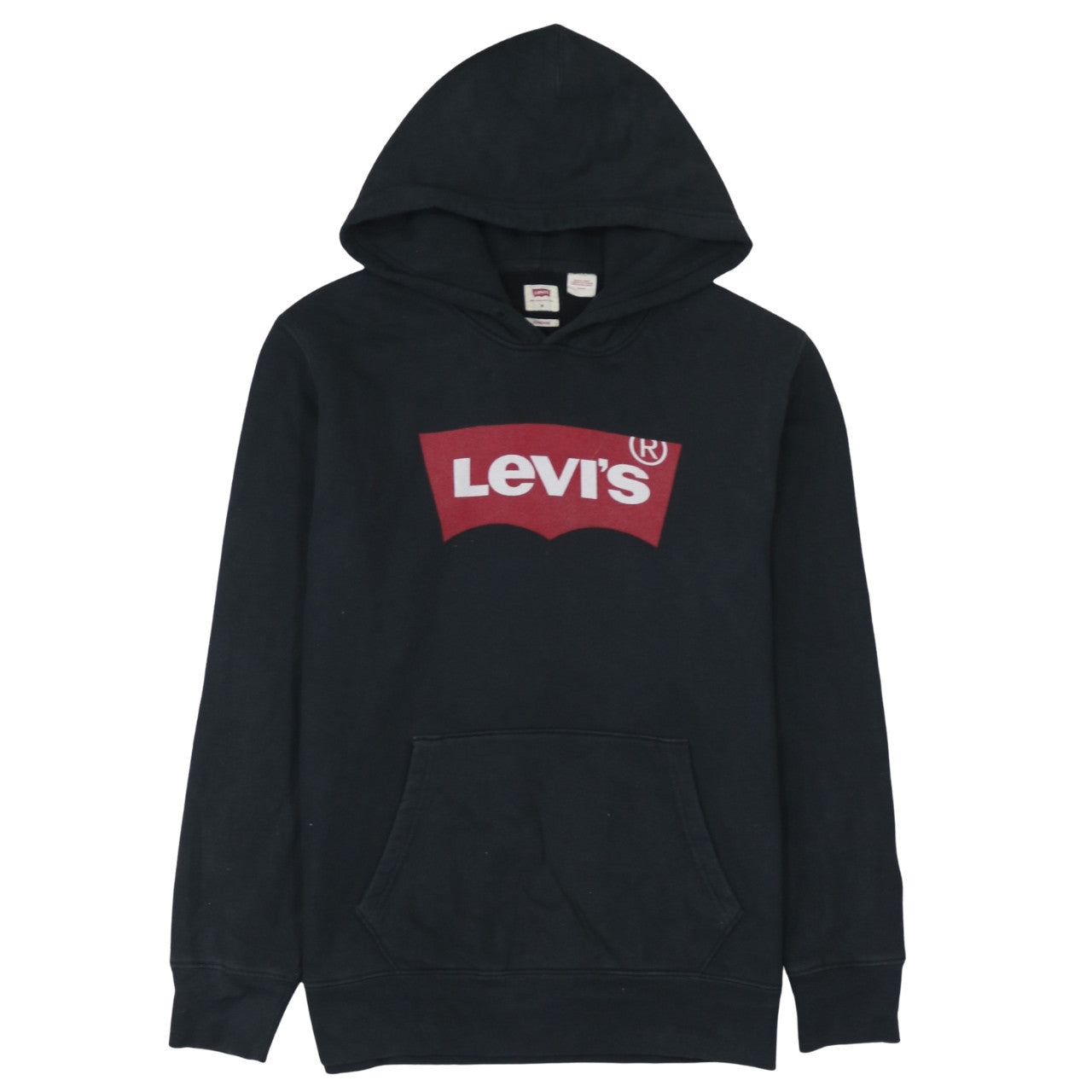 Levi's Mens Black Pullover Hoodie Sweatshirt M Regular Fit Logo