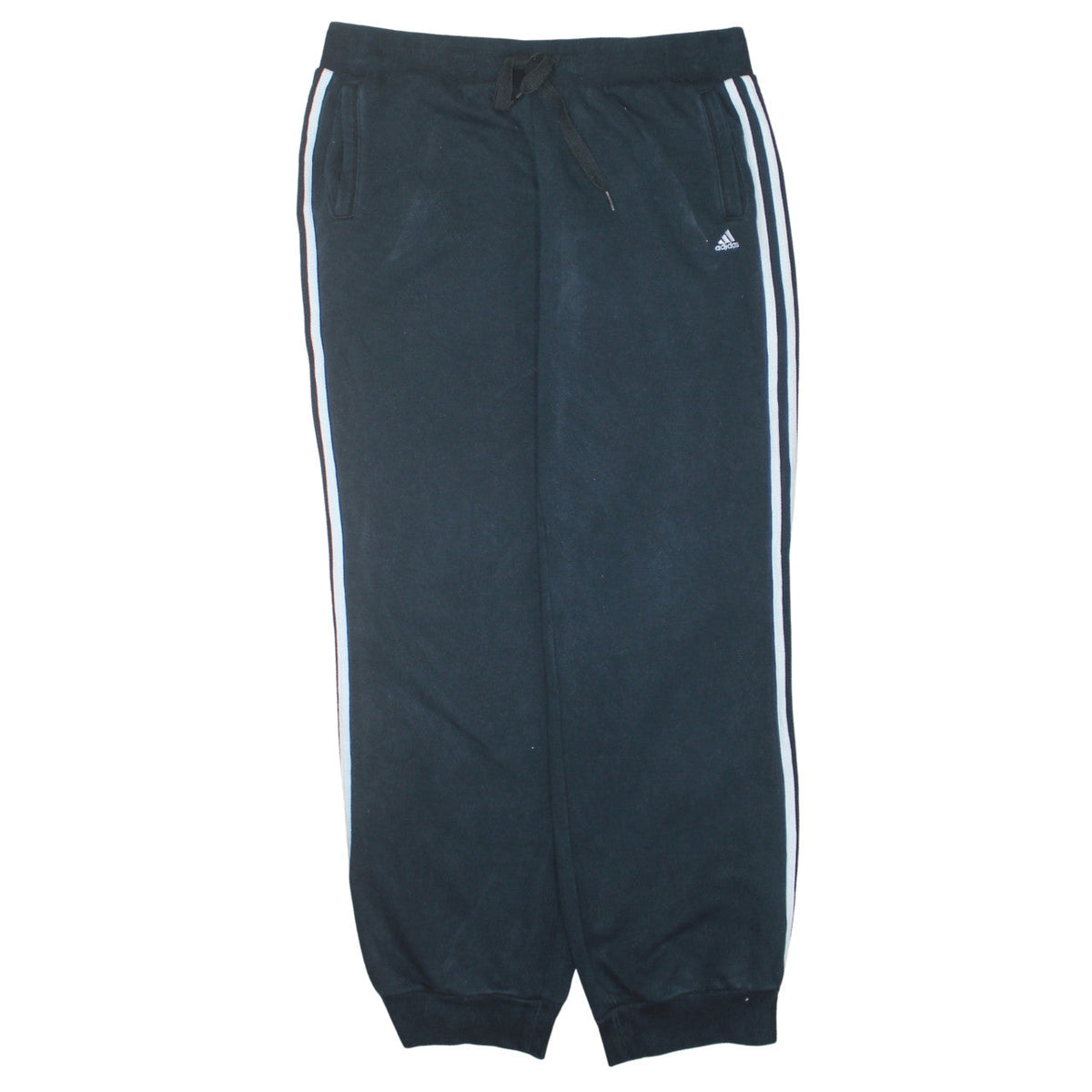 Additional front view of Adidas Women Black Essentials Jogger Sweatpants, size 10