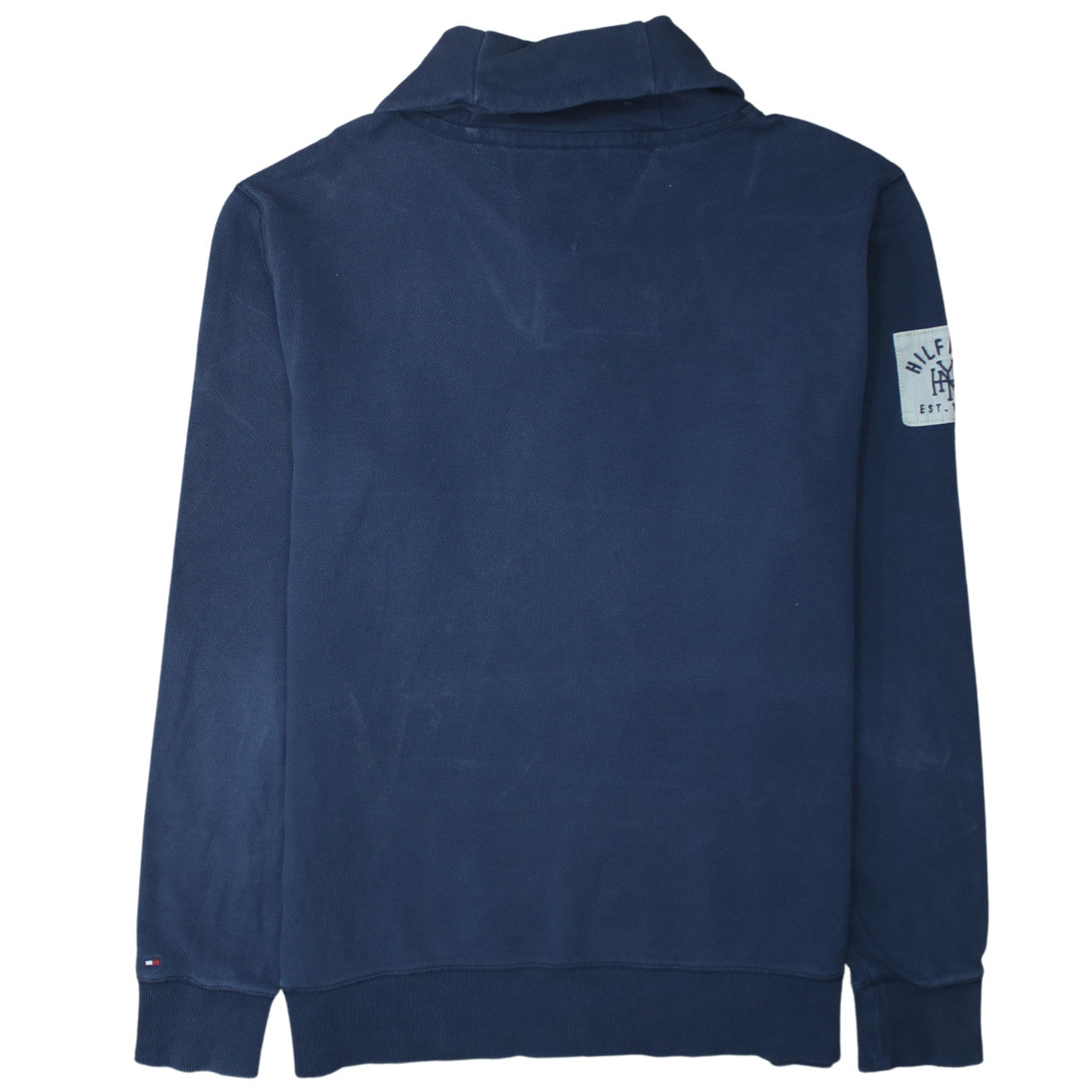 Tommy Hilfiger Men's Blue Henley Sweatshirt XL Vintage Fit
