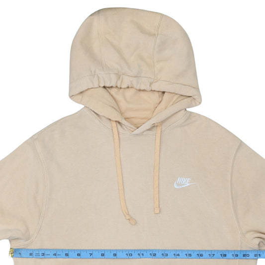 Nike Men's Beige Pullover Hoodie Small Regular Fit Fleece Sweatshirt