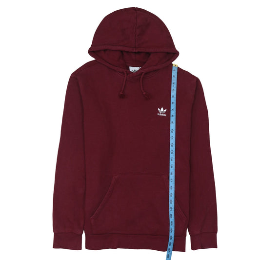 Adidas Men’s Red Pullover Hoodie M Regular Fleece Sportswear