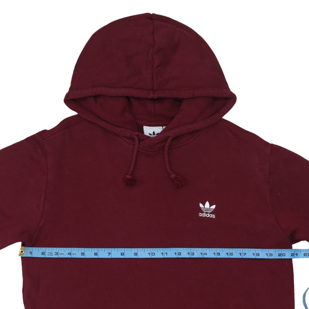 Adidas Men’s Red Pullover Hoodie M Regular Fleece Sportswear