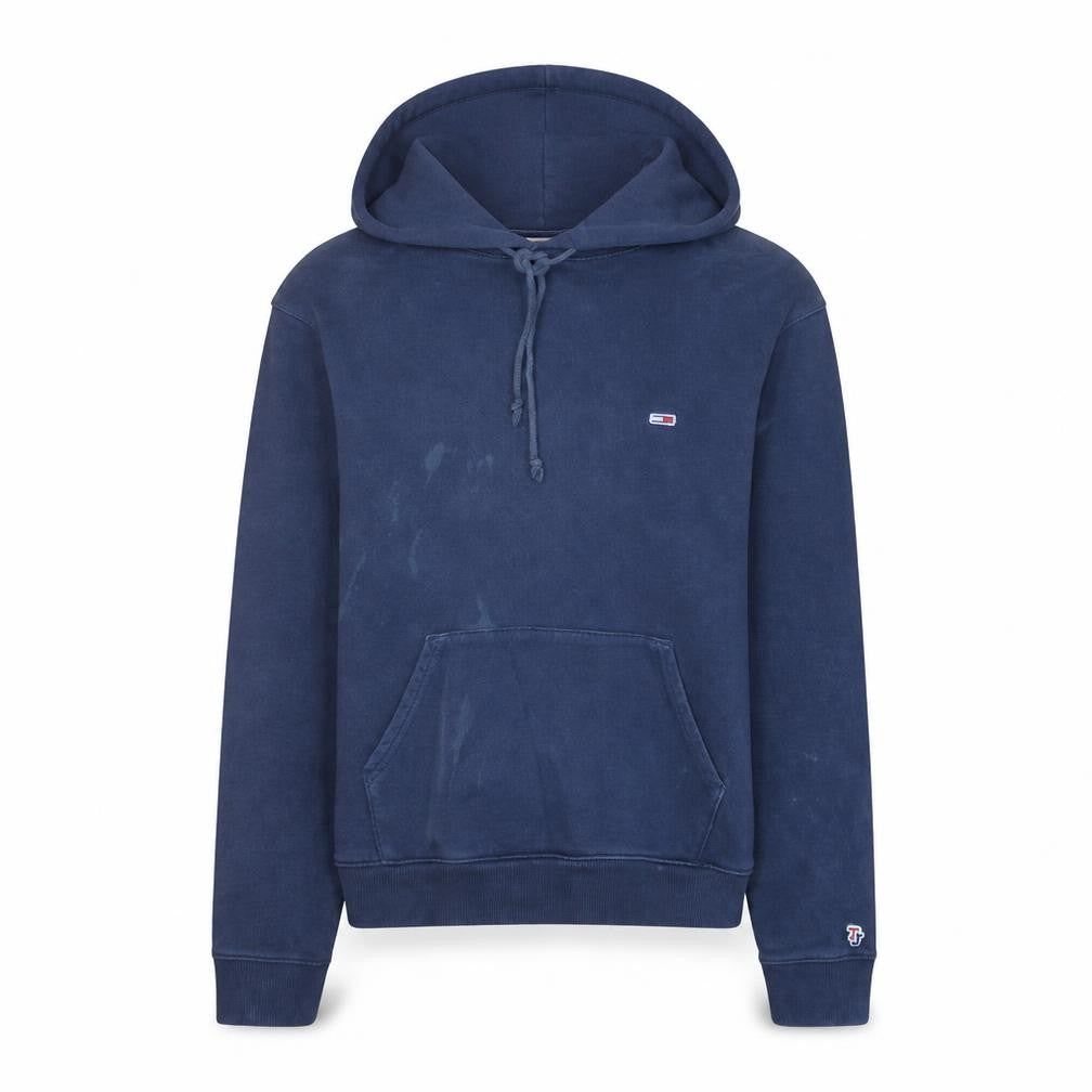 Tommy Jeans Womens Navy Blue Pullover Hoodie M Cotton Casual