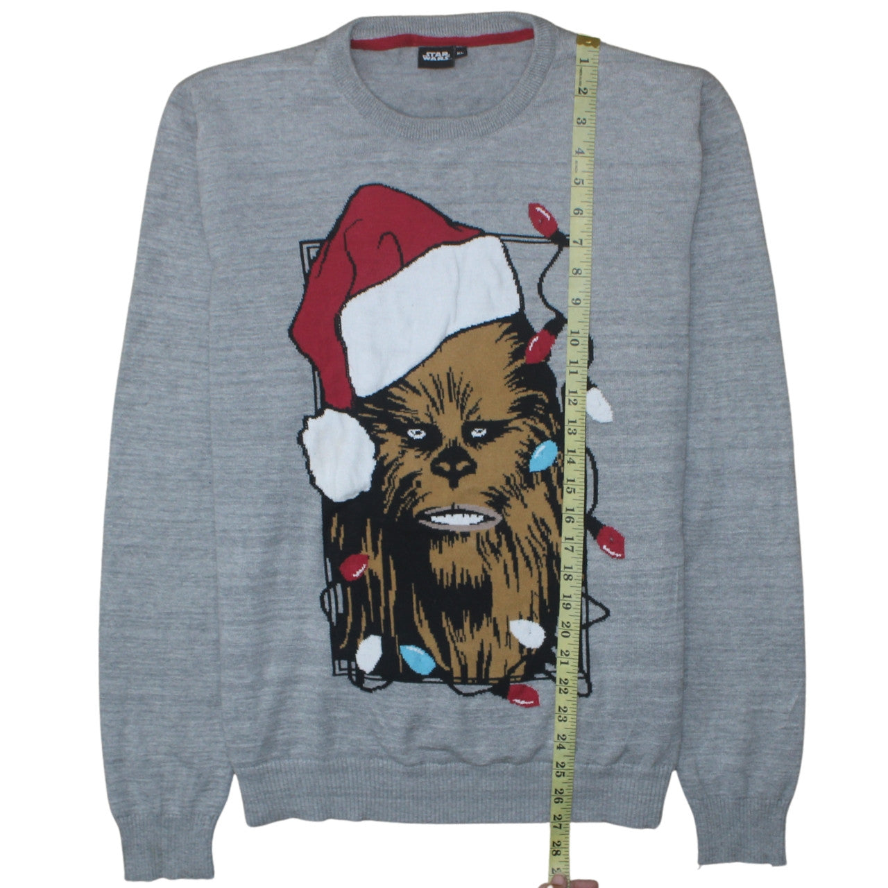 Star Wars Men’s Grey XL Chewbacca Christmas Pullover Jumper