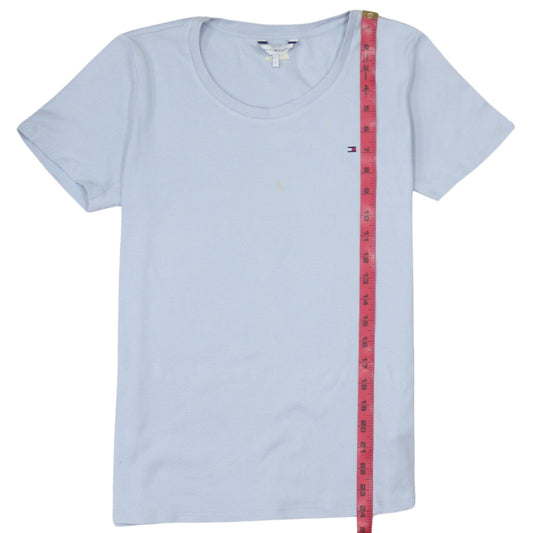 Tommy Hilfiger Men's Blue Cotton Crew Neck Short Sleeve T-Shirt S