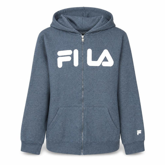 Fila Womens Blue Full Zip Hoodie Size 14 Cotton Blend Casual