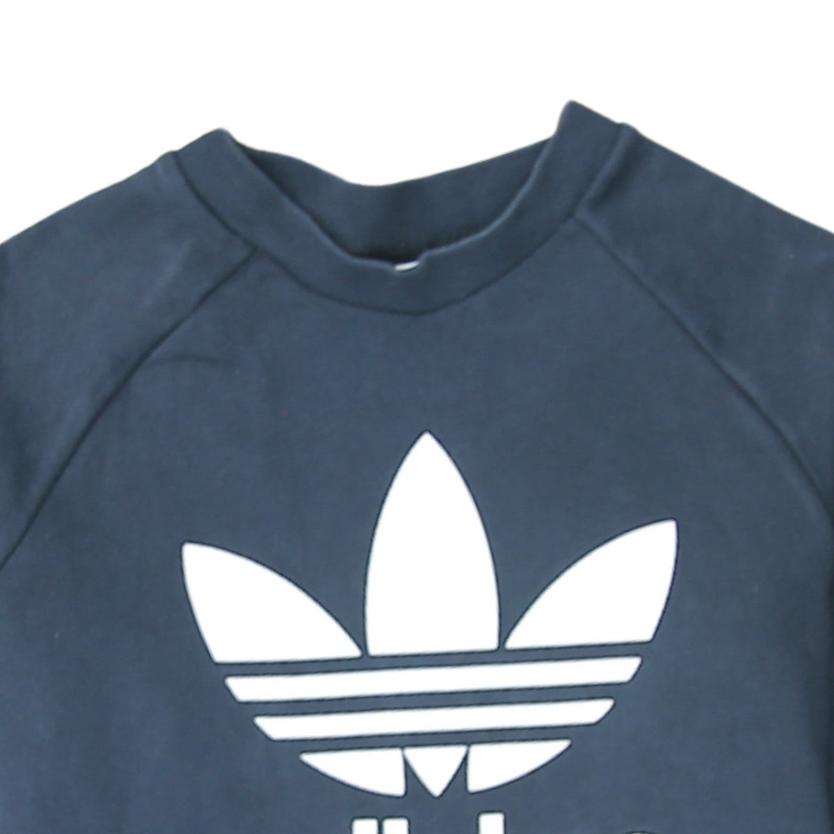 Additional view of Adidas Women’s Blue Logo Crew Neck Pullover Sweatshirt, size UK 14
