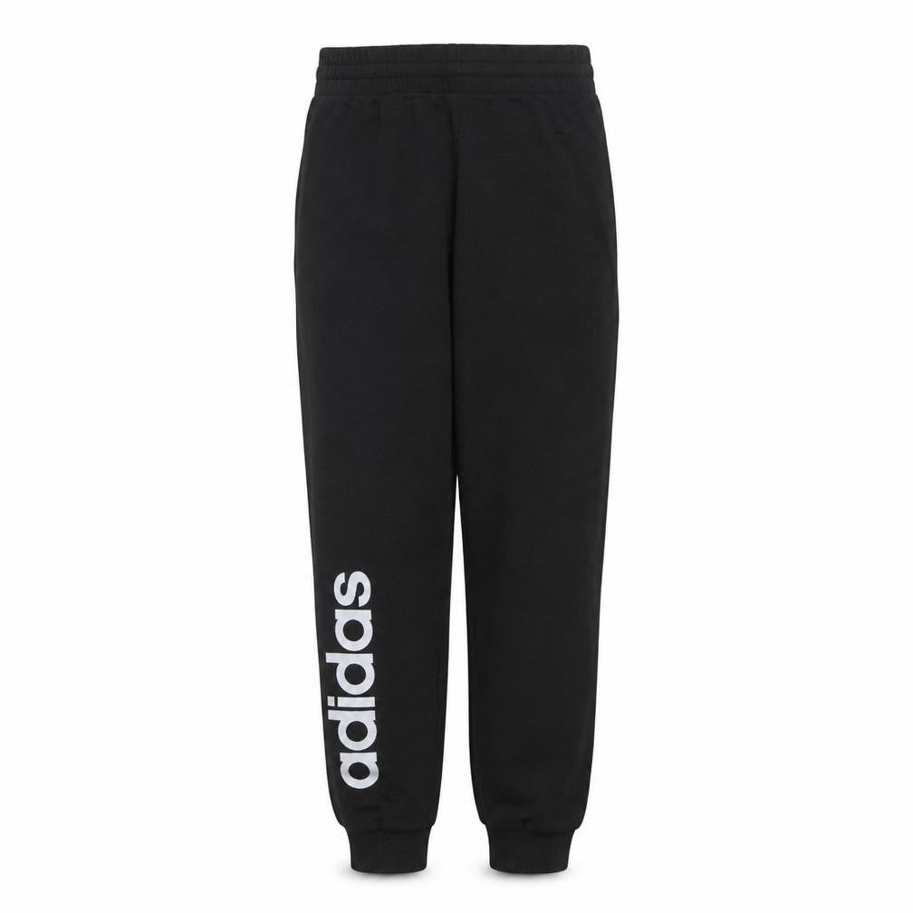 Front view of adidas women’s black jogger sweatpants s regular fit fleece activewear