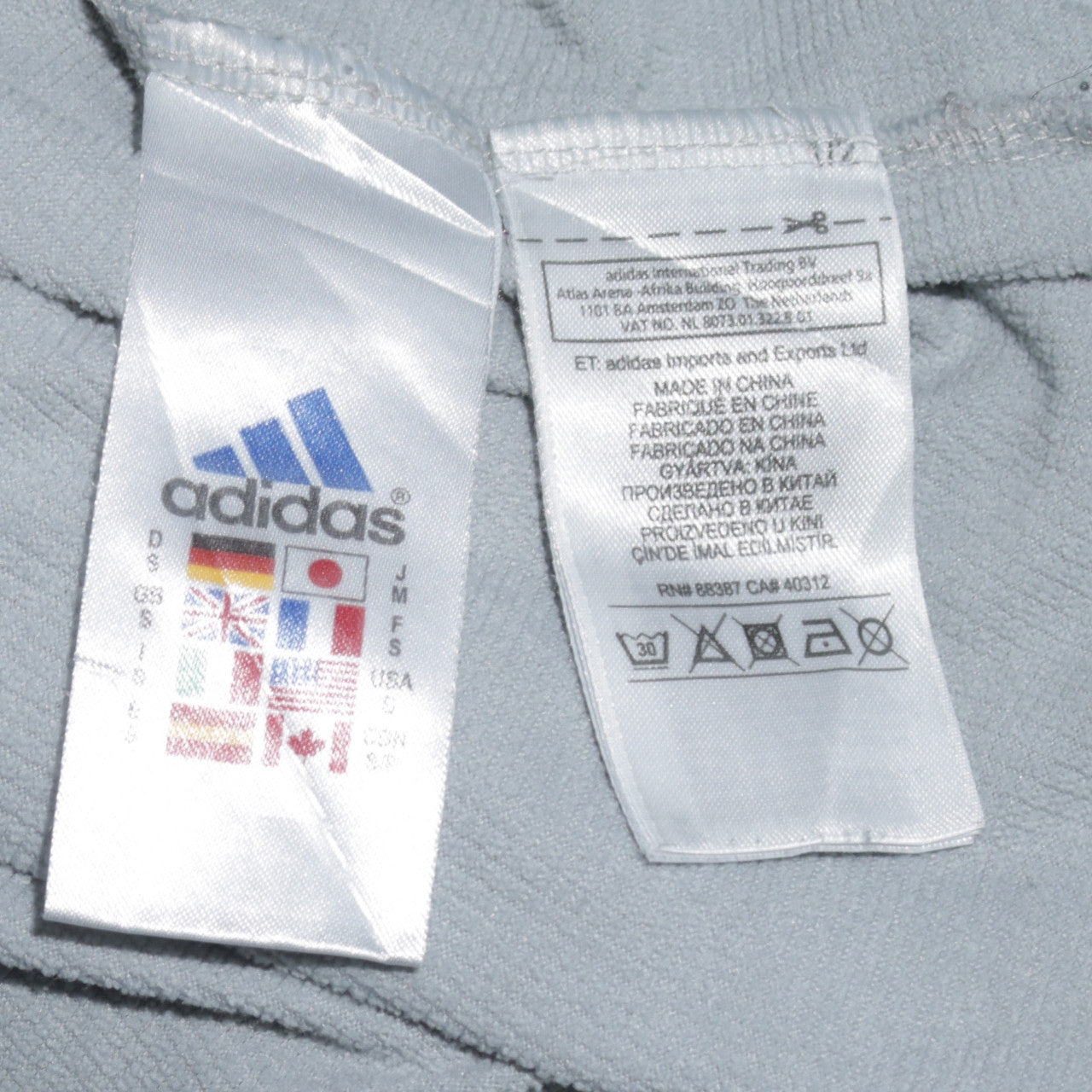 Adidas Men's Grey 1/2 Zip Long Sleeve Sweatshirt Size S