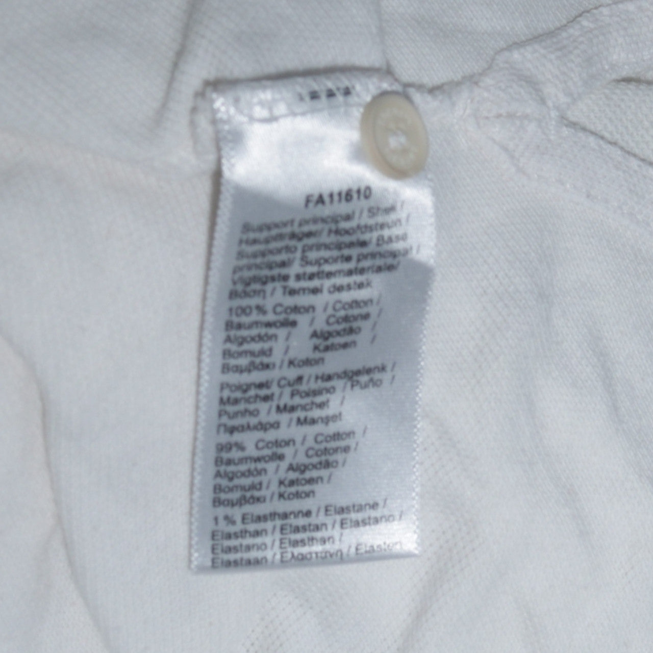 Lacoste Men's White Regular Fit 3XL Cotton Polo Shirt