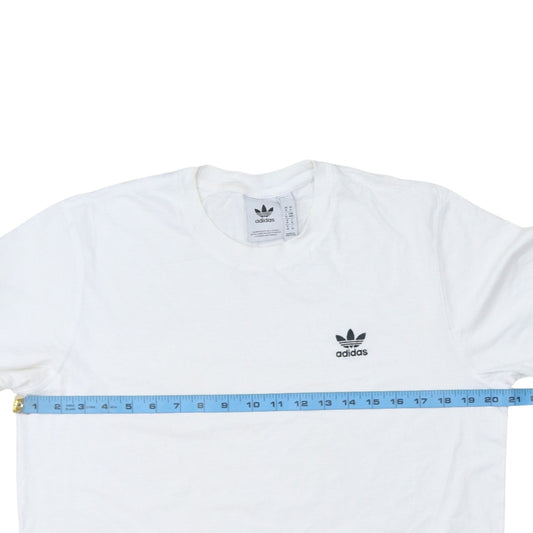 Adidas Men’s White Cotton Trefoil Logo Regular Fit T-Shirt M