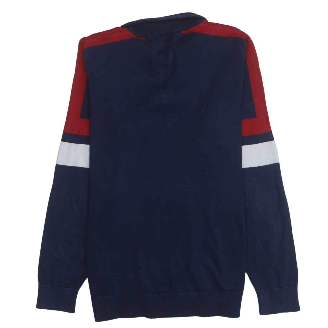 Fila Men's Blue Red 1/4 Zip Collared Sweatshirt Size S