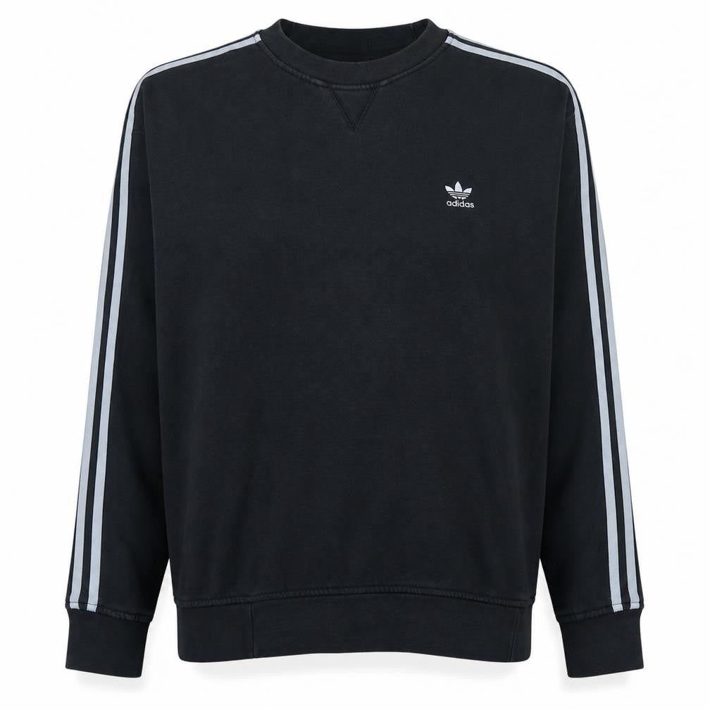 Front view of Adidas Women Black Crew Neck Pullover Sweatshirt, size 12