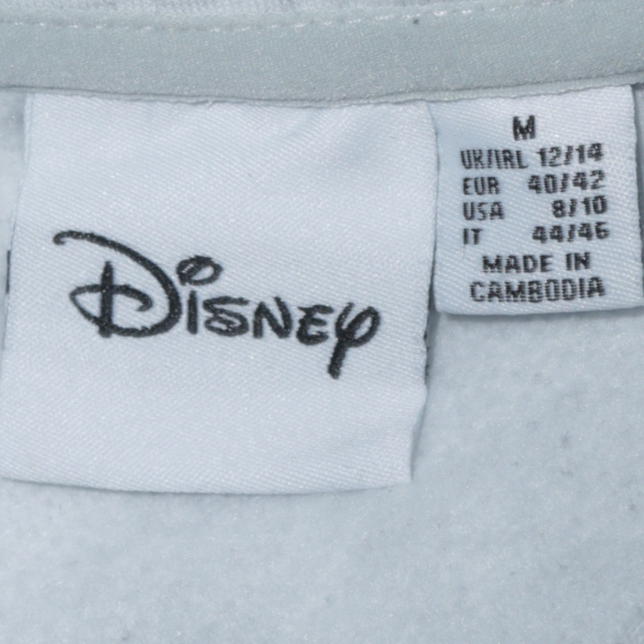 Disney Primark Women Grey Stitch Hoodie Size 12/14 Pullover Cotton Blend