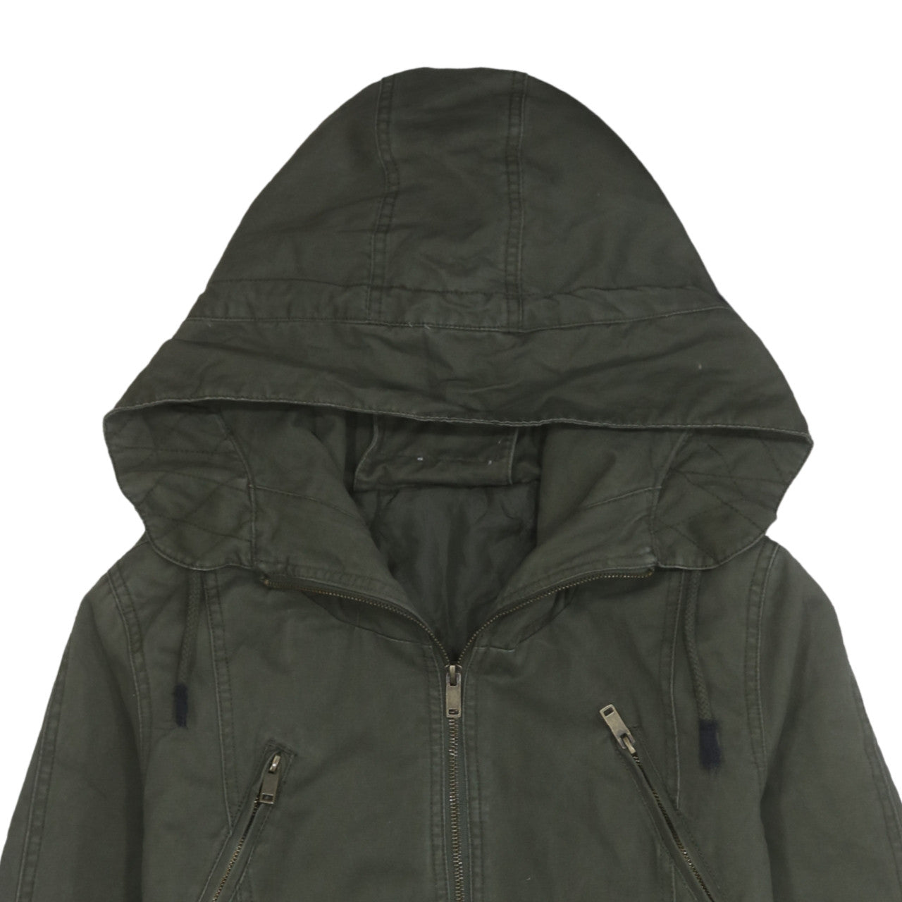 Z Design Women's Green Hooded Parka Jacket Size L