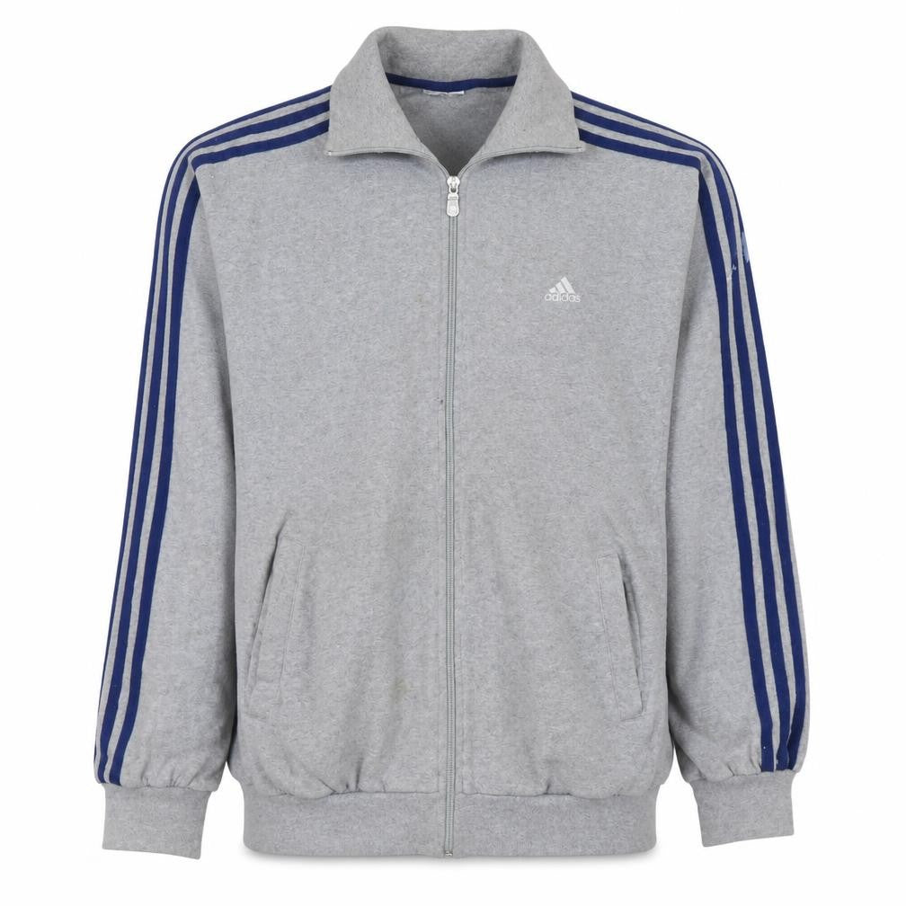 Adidas Men's Grey Small Track Jacket Full Zip Sportswear