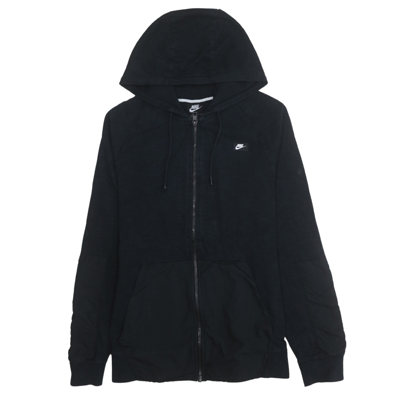 Nike Men’s Black Full Zip Hoodie Medium Regular Fit Cotton