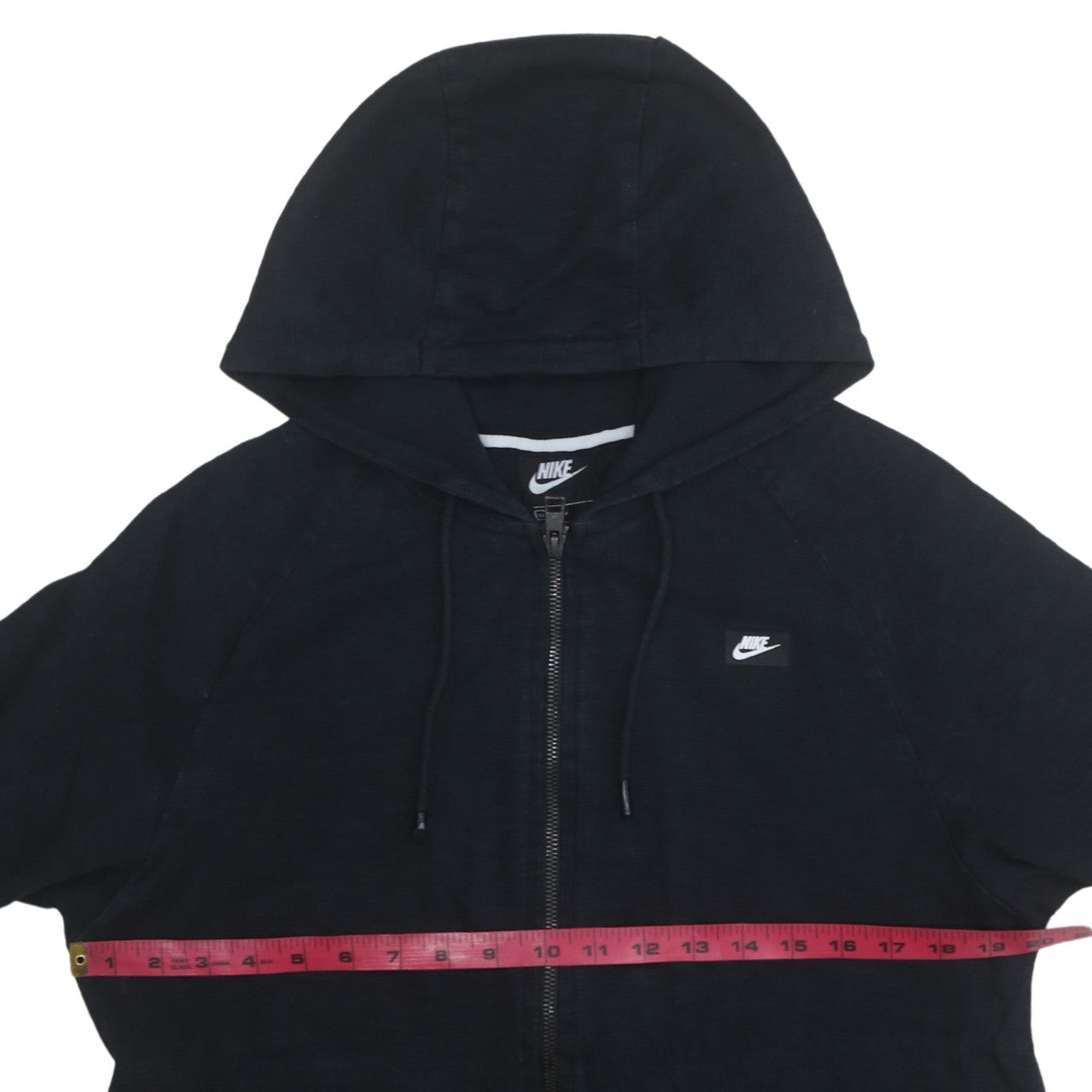Nike Men’s Black Full Zip Hoodie Medium Regular Fit Cotton