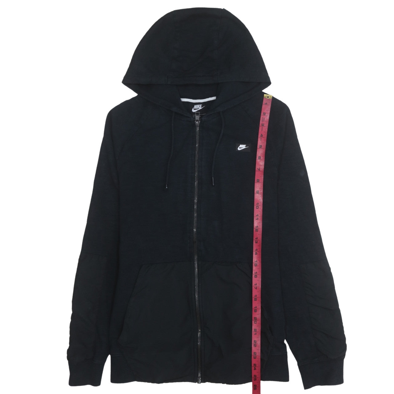 Nike Men’s Black Full Zip Hoodie Medium Regular Fit Cotton