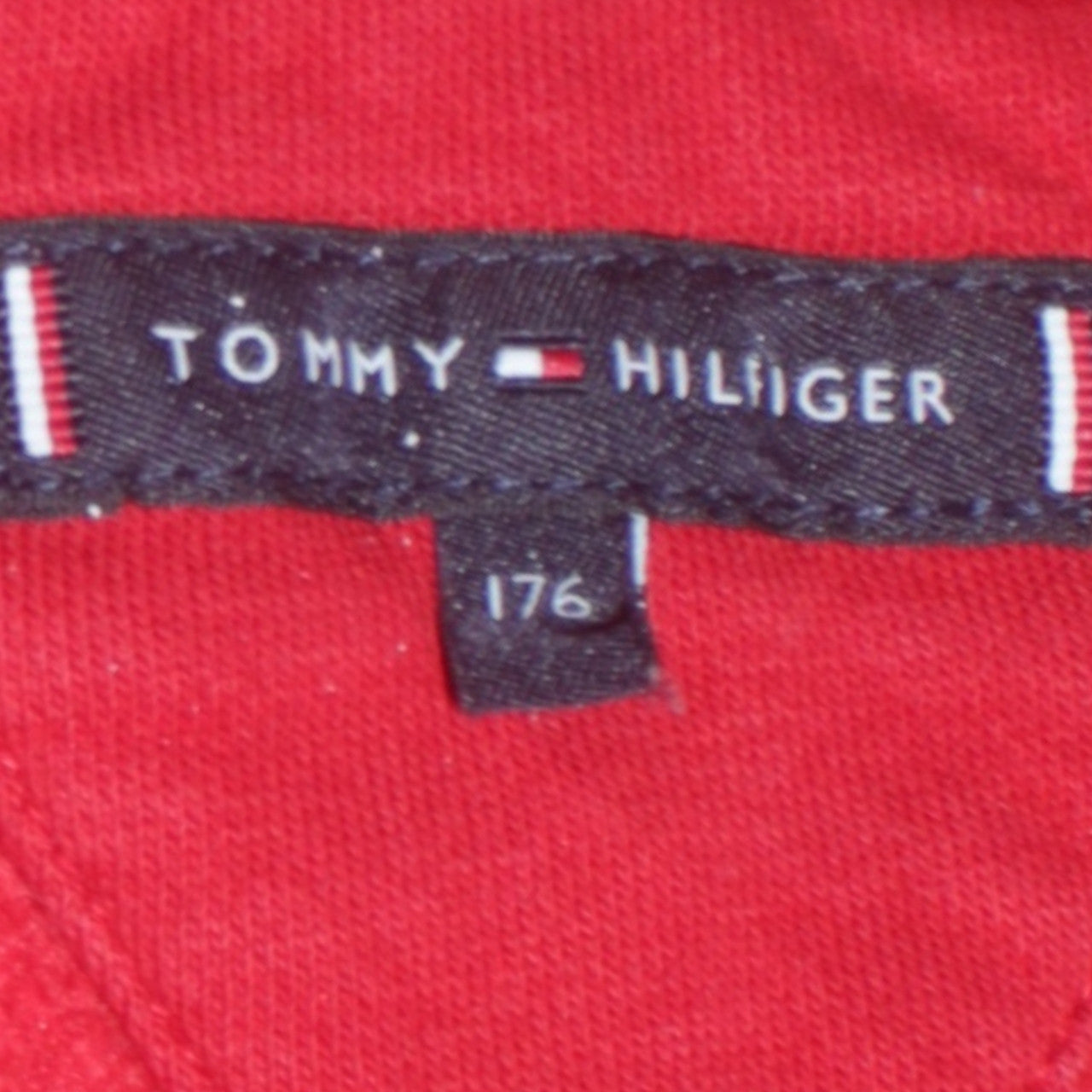 Tommy Hilfiger Boys Red Pullover Hoodie Size 16 Years Logo Graphic