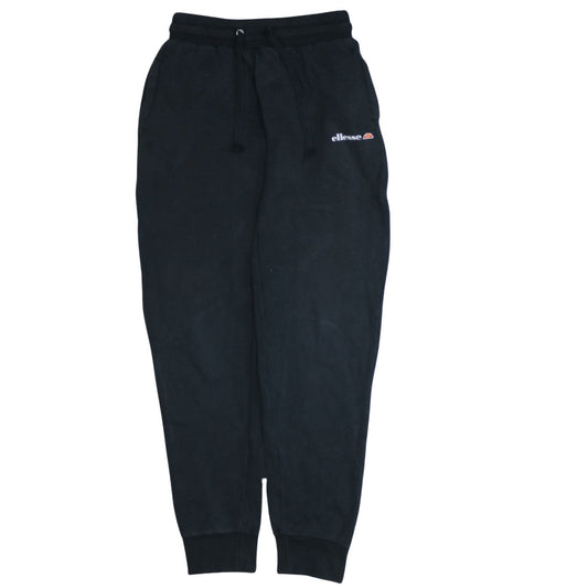 Ellesse Boys Black Jogger Sweatpants 13-14 Years Regular Fit Fleece Activewear