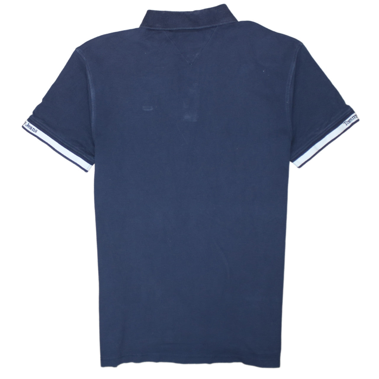 Tommy Jeans Men's Blue Cotton Polo Shirt L Regular Fit