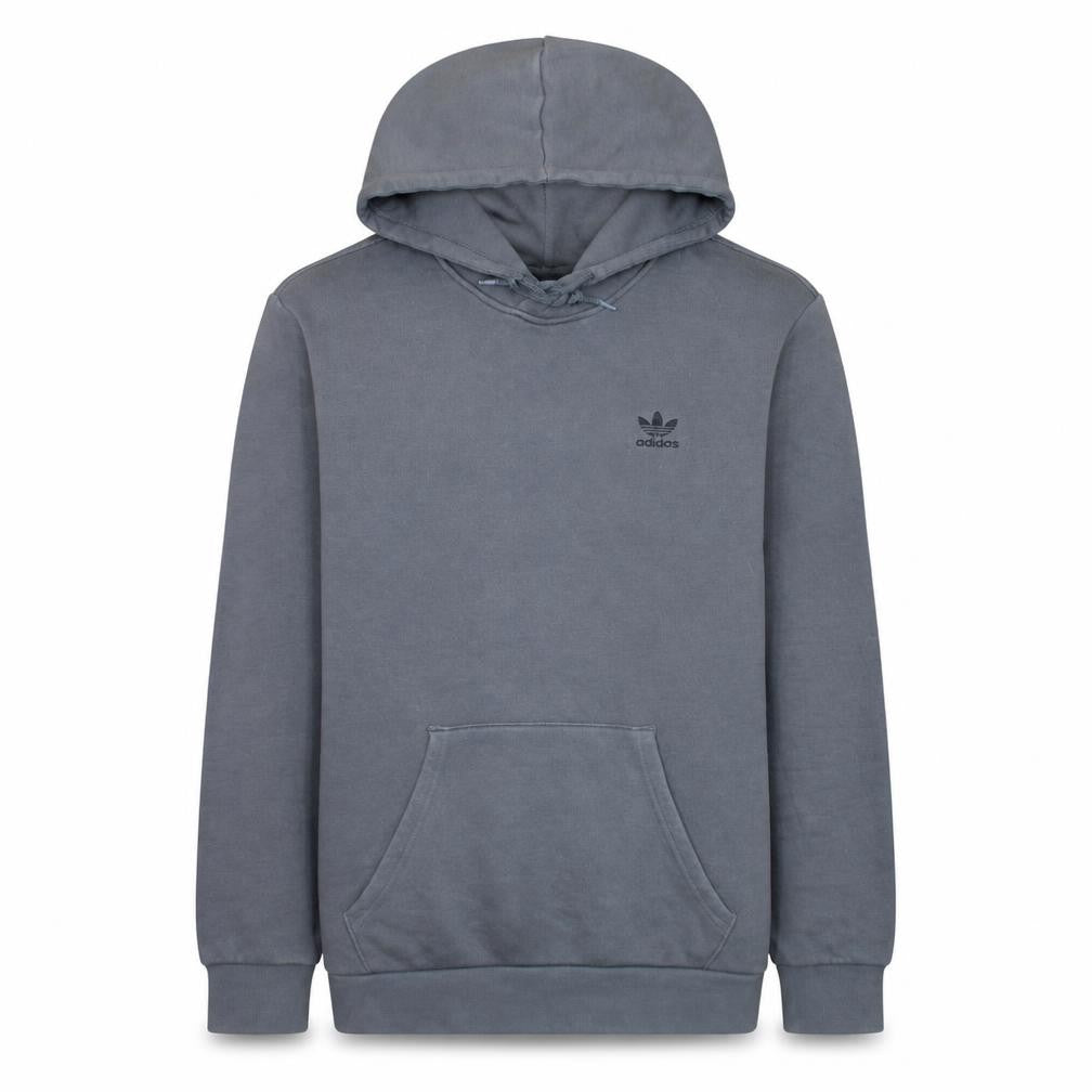 Adidas Men's Grey Pullover Hoodie Size M Hooded Fleece Sweatshirt