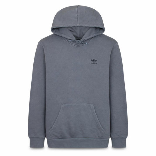 Adidas Men's Grey Pullover Hoodie Size M Hooded Fleece Sweatshirt