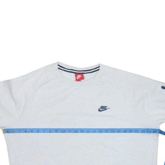 Nike Men's Grey Crew Neck Pullover Sweatshirt Size L