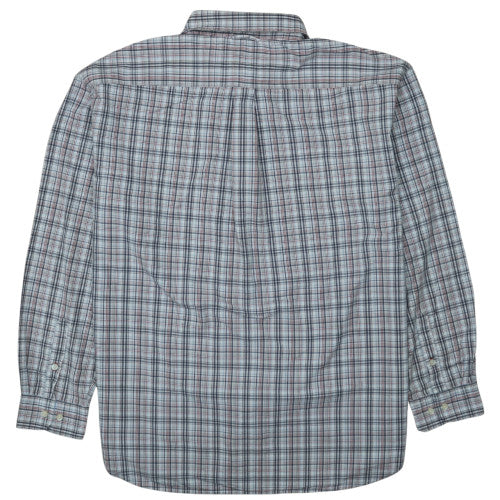 Tommy Hilfiger Men’s Blue Check Long Sleeve Button-Down Shirt 2XL