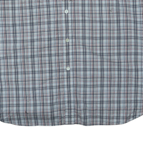 Tommy Hilfiger Men’s Blue Check Long Sleeve Button-Down Shirt 2XL