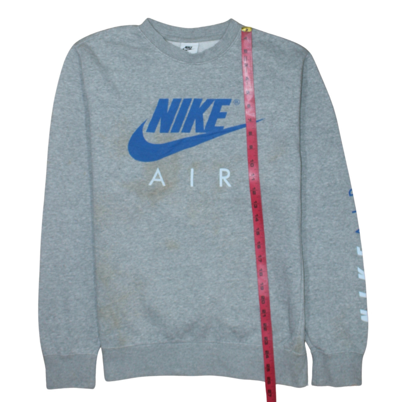 Nike Men's Grey Air Logo Sweatshirt Size S Pullover Fleece