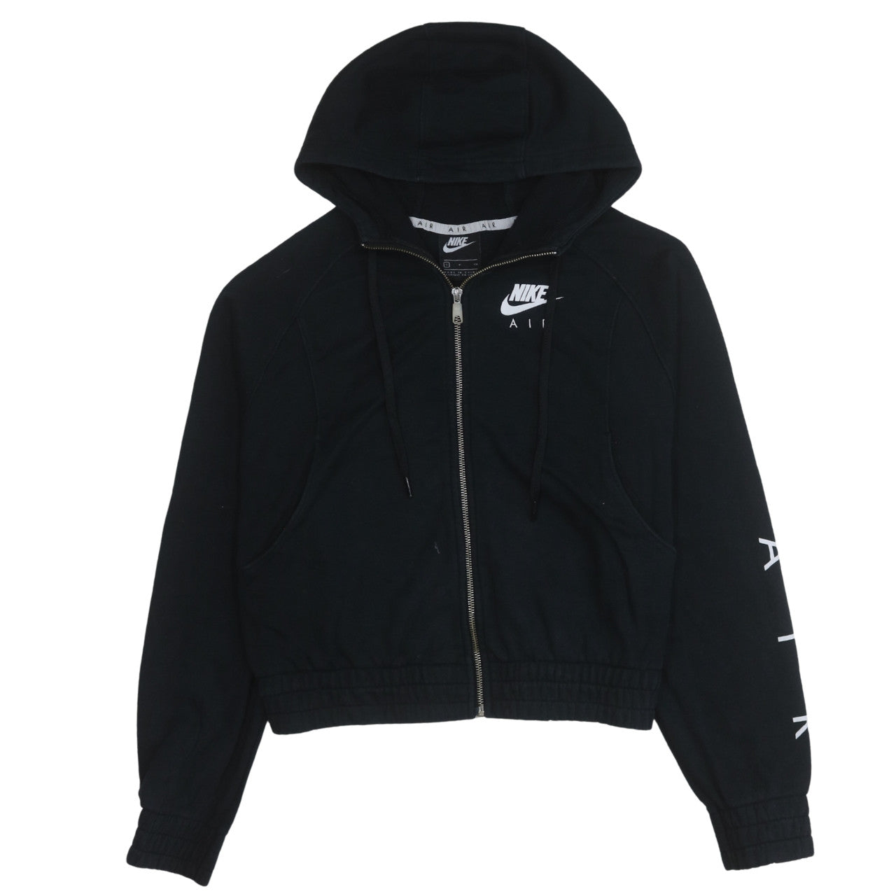 Nike Air Women's Black Full Zip Hoodie Size S Cotton Blend
